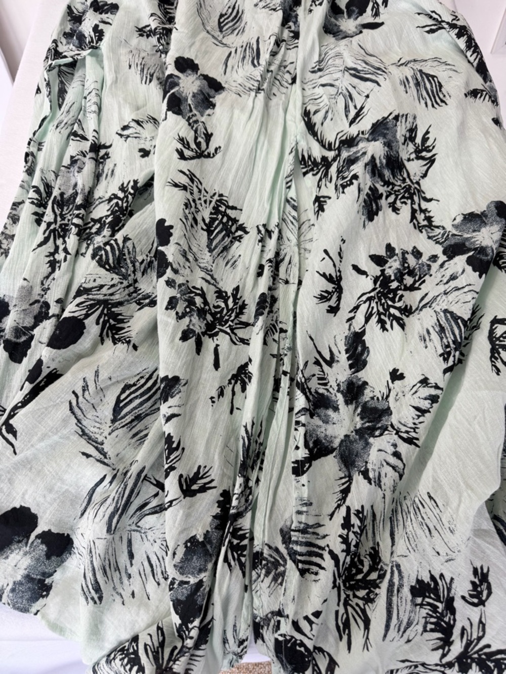 Free People Floral Maxi Dress Open Back Halter Boho Mint XS - Picture 9 of 9